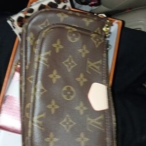 Louis Vuitton Monogram Brown Clutch With Receipt